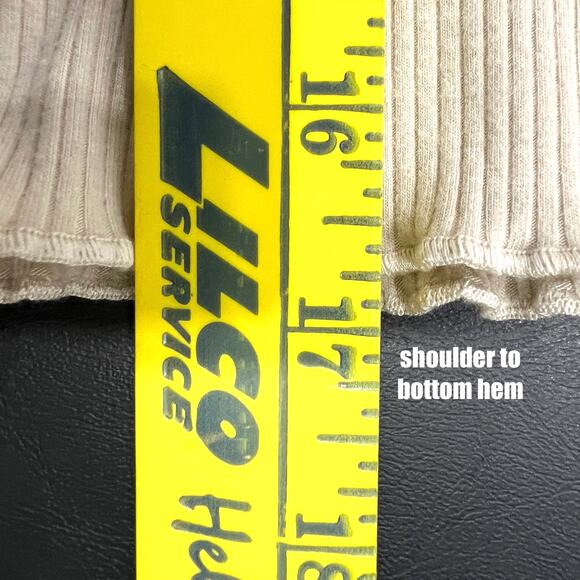 Aerie Top Women's L Oatmeal Y2K Cottagecore Ribbed Mock Neck Cropped Feminine - Picture 6 of 6